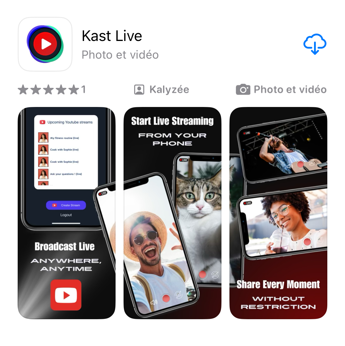 Kast live app