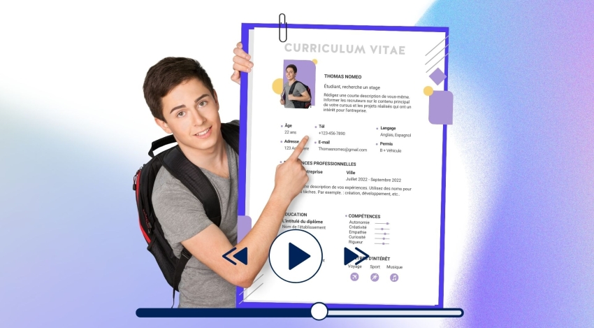 CV vidéo étudiant
