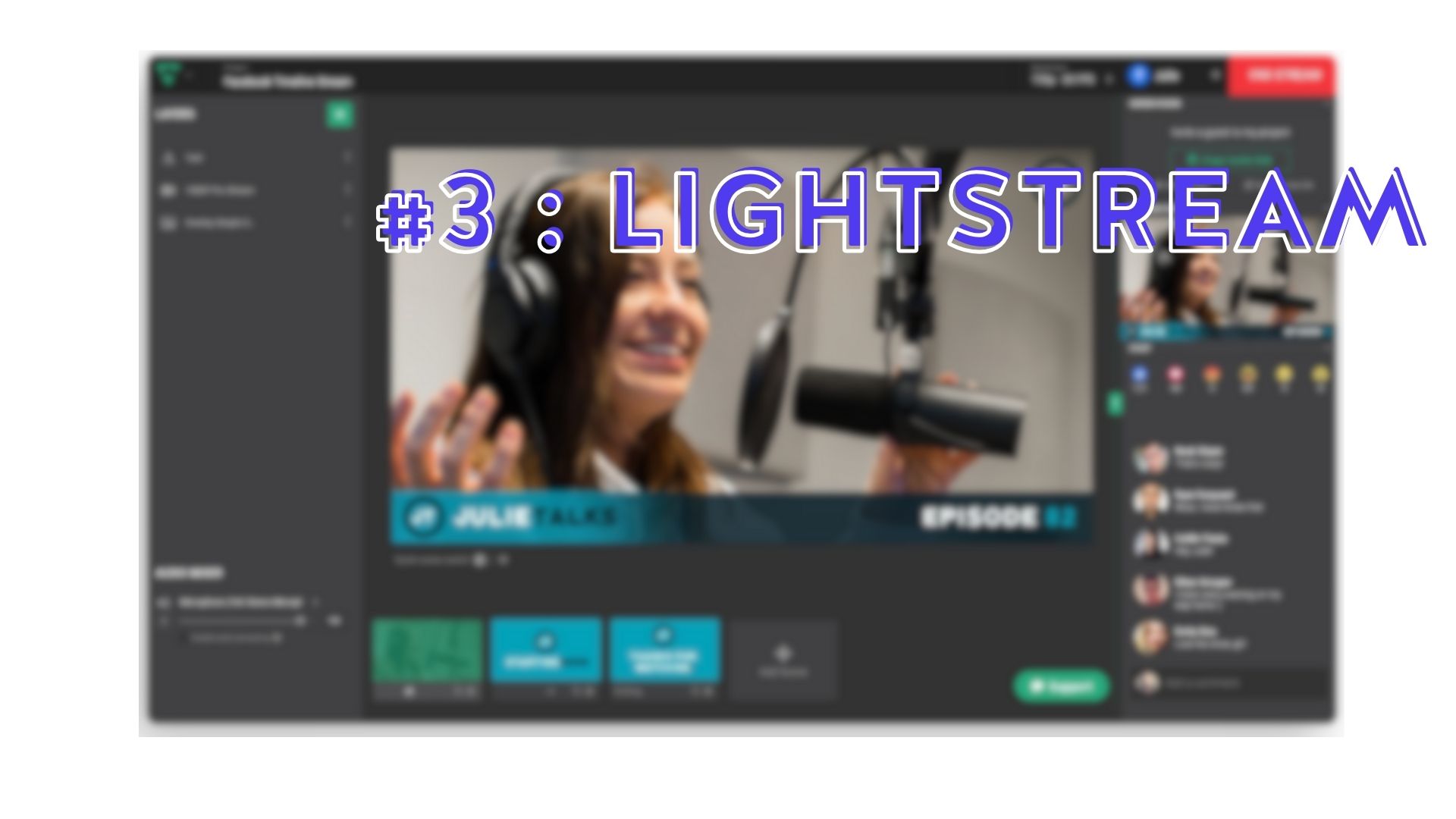 Streaming live : les 10 meilleurs logiciels 4 Lightstream