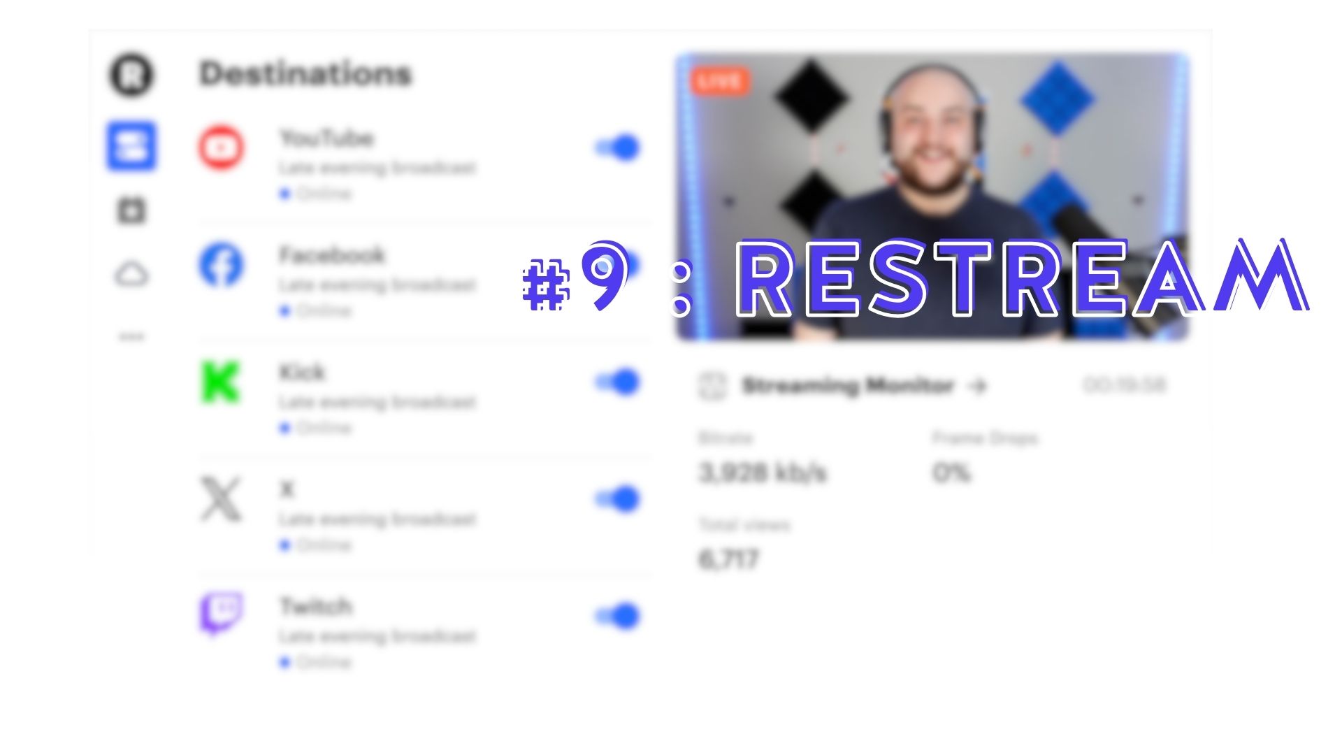 Streaming live : les 10 meilleurs logiciels 10 Restream
